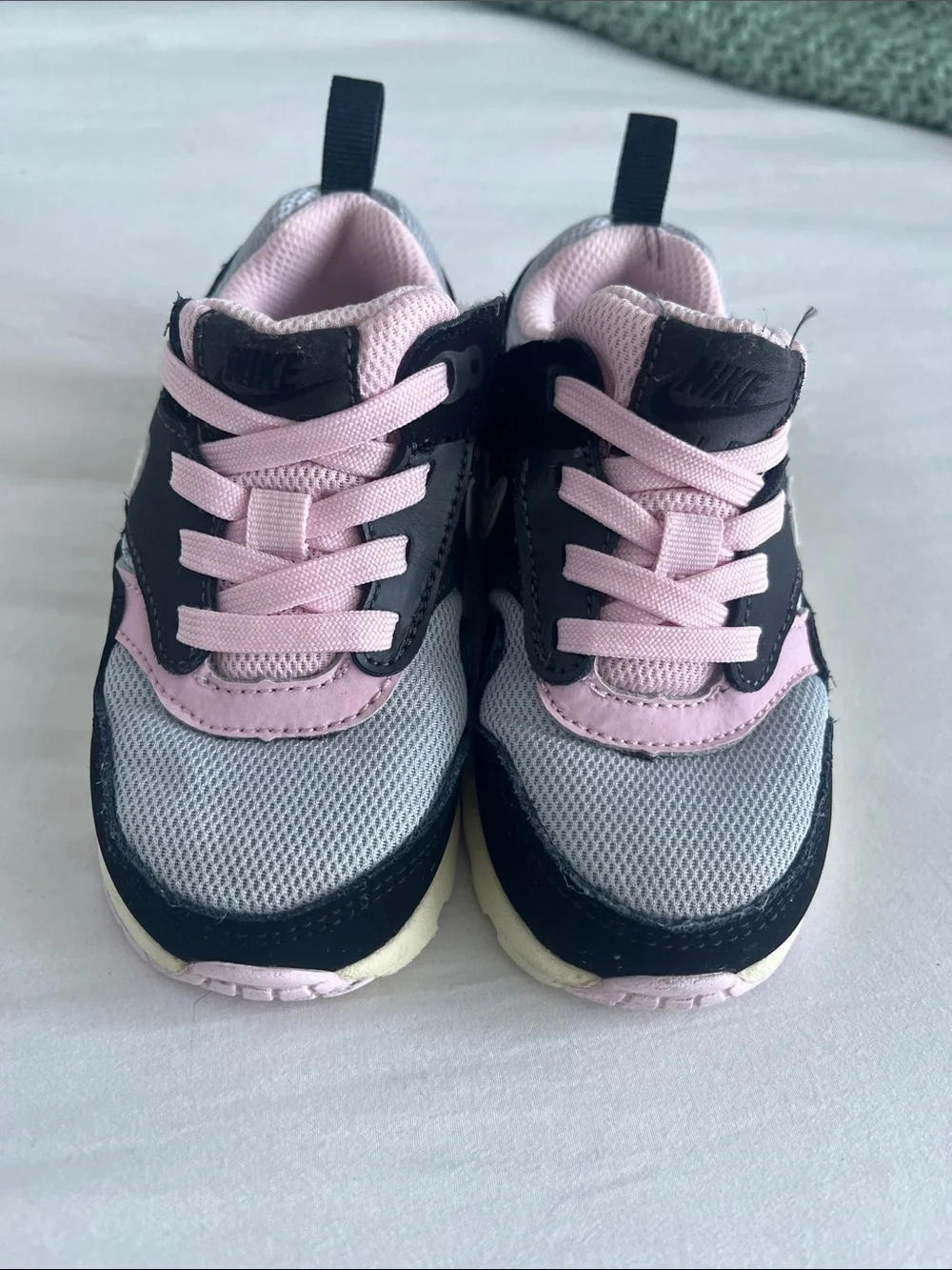 Nike Kids Black, Pink & Gray Lace-Up Sneakers